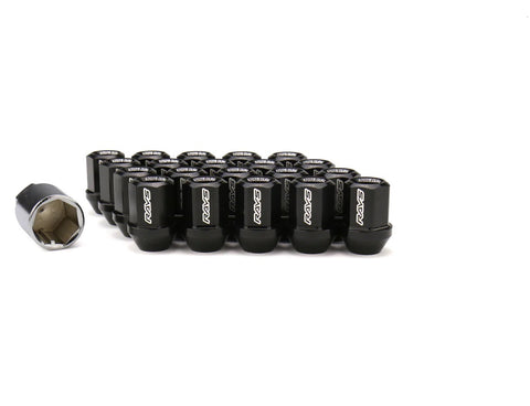Rays Dura Lug Nut & Lock Set | L32 Black | 12x1.5 20PC | WDURA3212150B