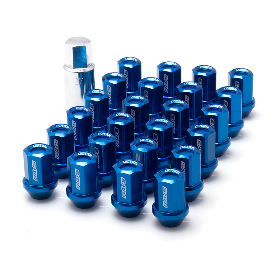 Rays Dura Lug Nut & Lock Set | L37 Blue | 12x1.5 24PC | WDURA3712150U6H