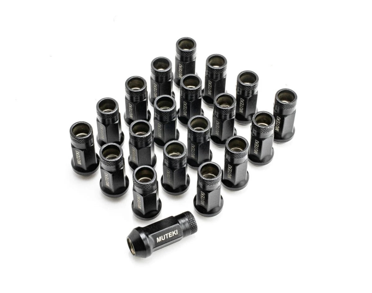 Muteki SR48 Open End Wheel Lock Lug Nuts Set – 12x1.25 – Titanium Chrome – 4 Wheels