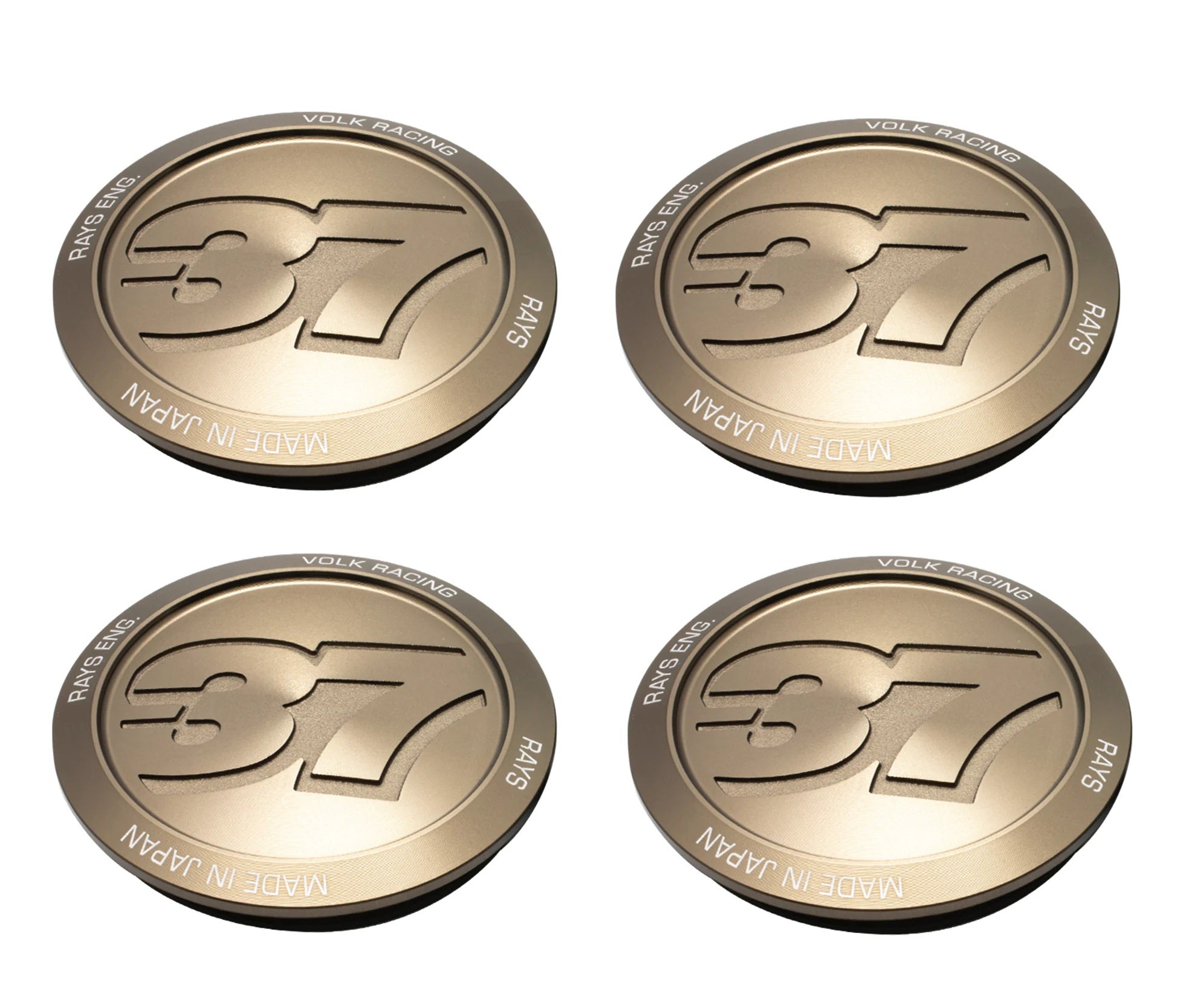 RAYS No.93 VR CAP MODEL-37 Center Cap Set – Bronze (BR), 4-Piece, TE37 Fitment, Made In Japan