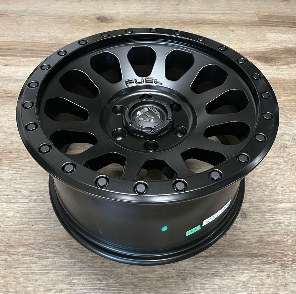 D579 Fuel Off-Road D579 Vector 17x8.5 -6 6x139.7 Matte Black (Set of 4) D57 ...