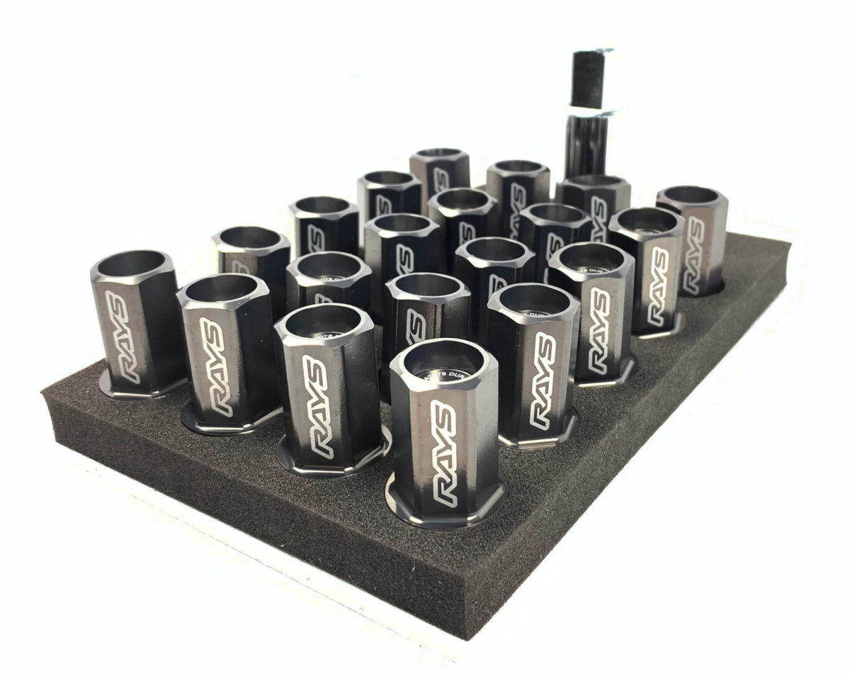 Rays Dura Lug Nut & Lock Set | L42 Gunmetal | 14x1.5 20PC | WDURA4214150G