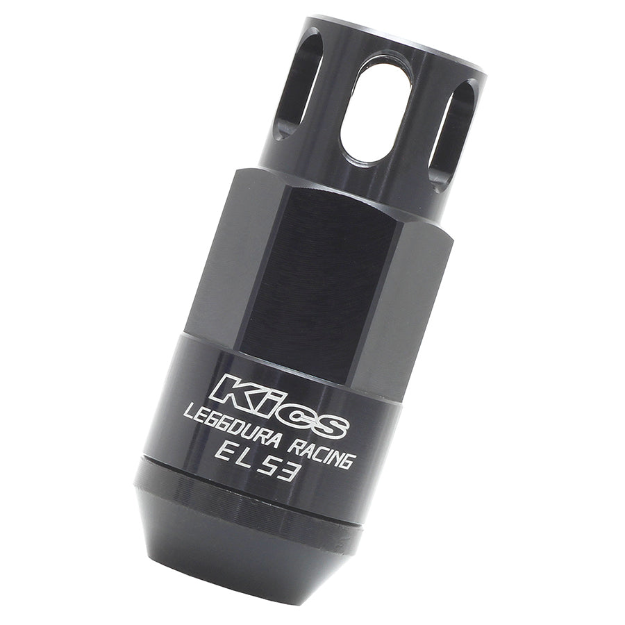 Project Kics EL53 Leggdura Shell Type Lock & Nut Set 20pc 12x1.25 Black WEL5313K