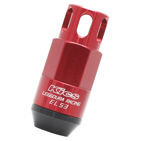 Project Kics EL53 Leggdura Shell Type Lock & Nut Set 20pc 12x1.25 Red WEL5313R