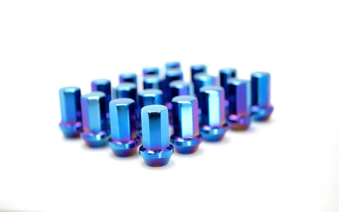 Project Kics Caliber 24 Lug Nut Set 12x1.5 24PC Titanium Blue KHPC0124