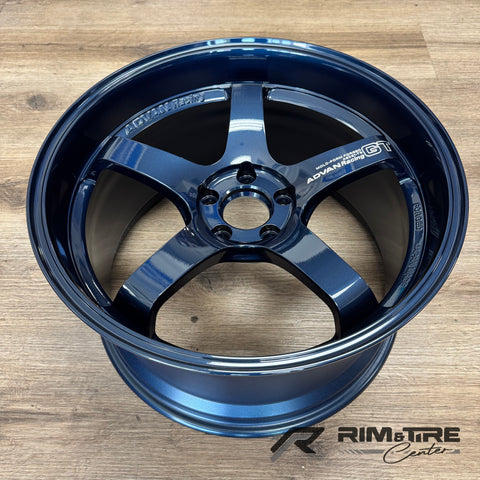 Advan GT Premium 19x9.5 +22/19x10.5 +32 5x112 Racing Titanium Blue (Set of 4) YAQ9J22MDP/YAQ9L32MDP