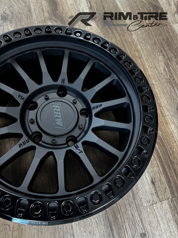 RRW RR7-V Flow Form 17x8.5 +0 5x150 Gloss Black Face w/ Gloss Black Lip (Set of 4)