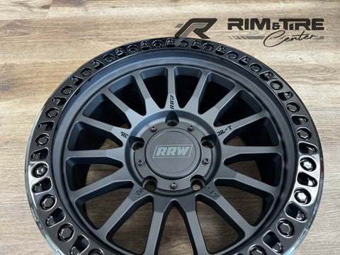 RRW RR7-V Flow Form 17x8.5 +0 5x150 Gloss Black Face w/ Gloss Black Lip (Set of 4)
