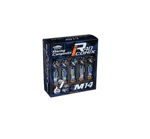 Project Kics Lug Nut & Lock Set R40 ICONIX M14 14x1.5 20PC Neo Chrome WRI14NA