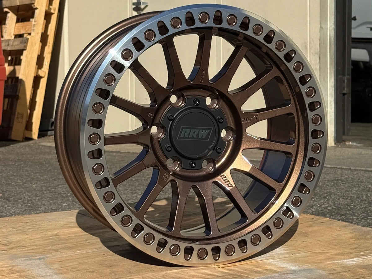RRW RR7-V Flow Form 17x8.5 6x139.7 Gloss Bronze Face w/ Machined Lip (Set of 4)