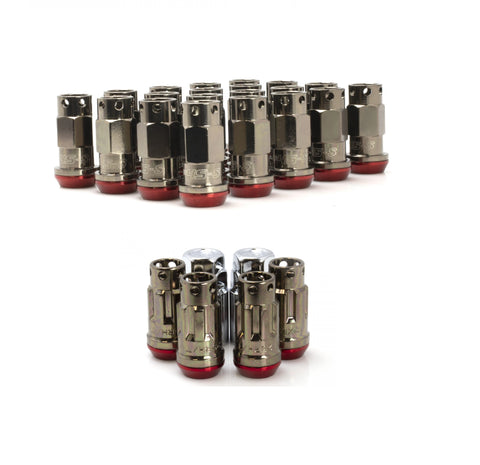 Muteki Lug Nut & Lock Set | SR45-S | 12x1.25 24PC | Titanium w/ Red Washer | 32945T/34947T