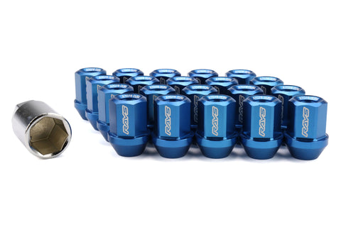 Rays Dura Lug Nut & Lock Set | L32 Blue | 12x1.25 20PC | WDURA3212125U