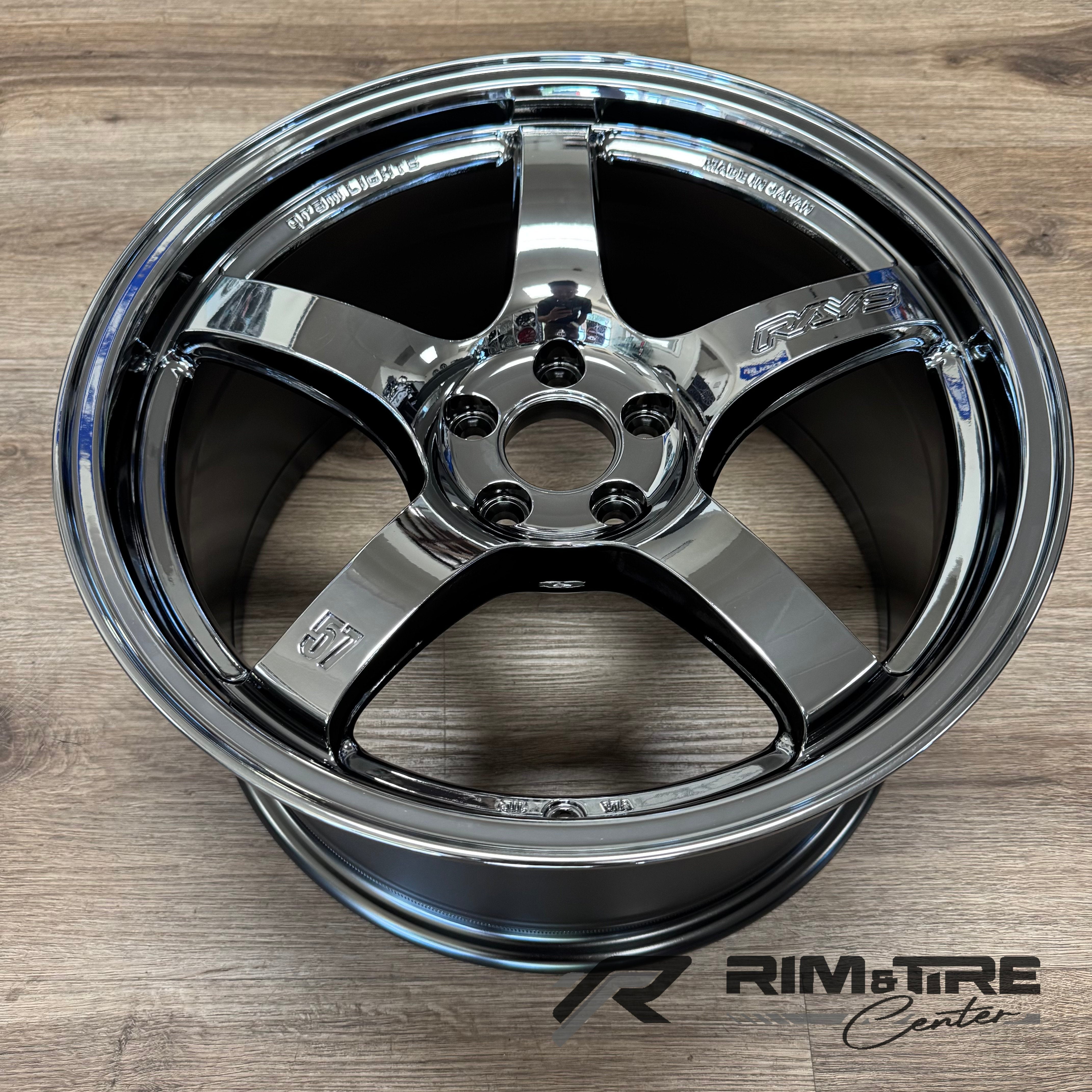57cr Rbc Rays Gram Lights 57CR 17x9 +38 5x100 Black Chrome RBC (Set of 4) WGCRQ ...