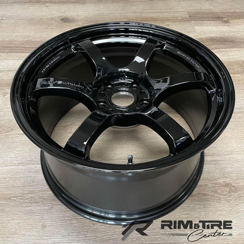 Gram Lights 57DR 18x9.5 +22/18x10.5 +125x114.3 Glossy Black (Staggered, Set of 4) WGIX22EGX/WGIAC12EGX