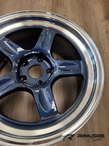 Volk Racing 21C 18x9.5 +20 5x114.3 Mag Blue / Rim DC (Set of 4) WK2X20EDF