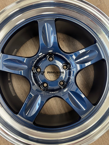Volk Racing 21C 18x9.5 +20 5x114.3 Mag Blue / Rim DC (Set of 4) WK2X20EDF