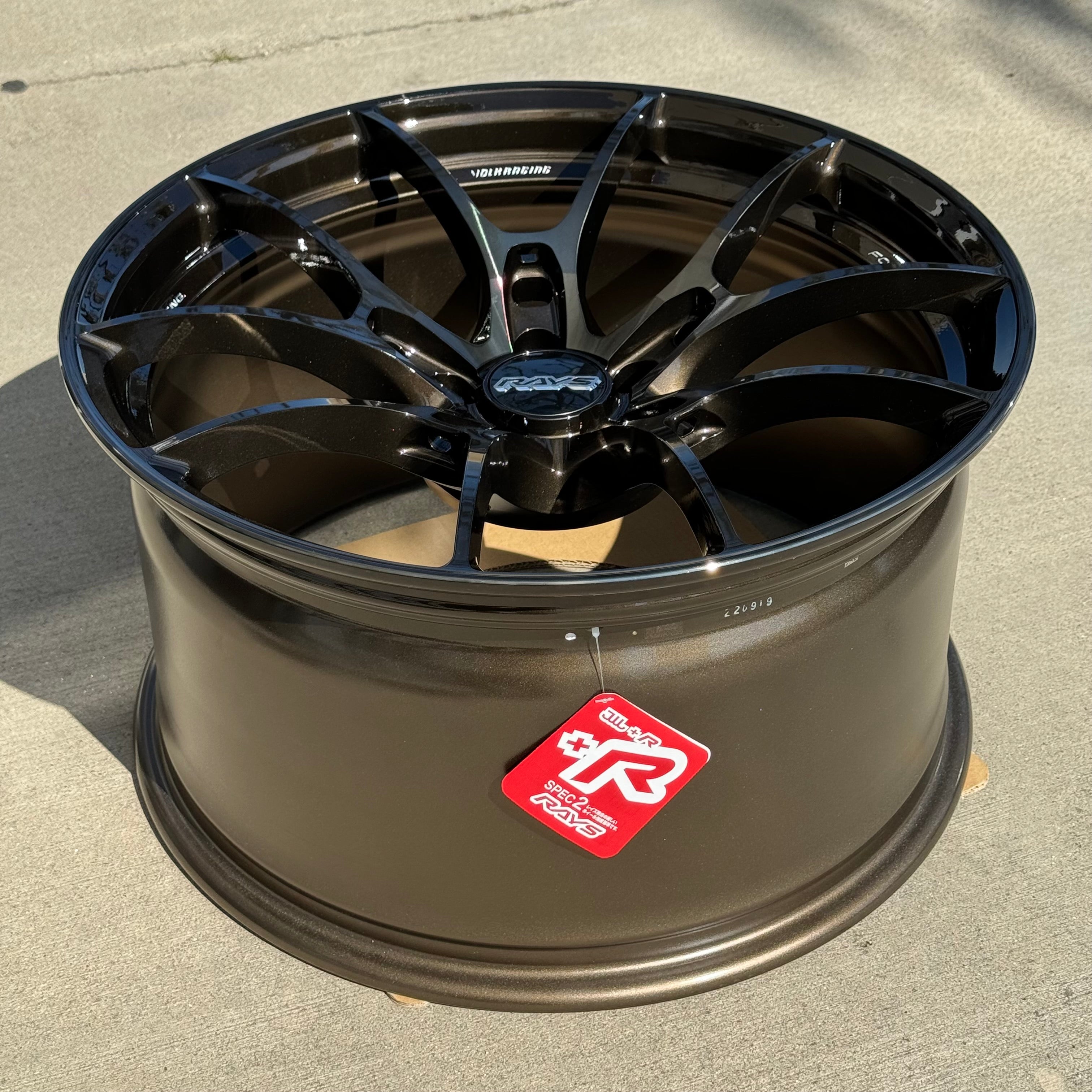 Go025 Rims Volk Racing G025 19x9.5 +25/19x10.5 +35 5x112 Dark Amber Clear (Set of ...