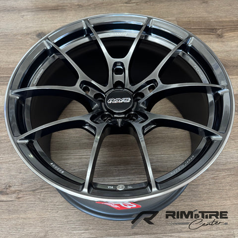 Volk Racing G025 19x9.5 +25/19x10.5 +35 5x112 Shining Black Metal (Set of 4) WKC0425MHK/WKC0635MHK