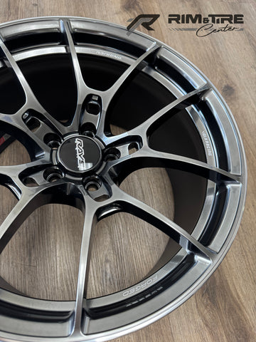 Volk Racing G025 19x9.5 +25/19x10.5 +35 5x112 Shining Black Metal (Set of 4) WKC0425MHK/WKC0635MHK