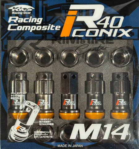 Project Kics Lug Nut & Lock Set R40 ICONIX M14 14x1.5 20PC Classical WRI14CA