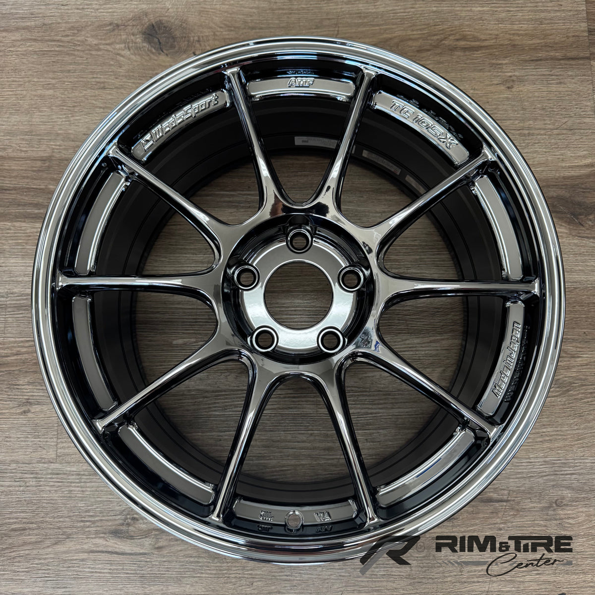 Weds TC105X 17x9 +49 5x114.3 SBC Black Chrome (Set of 4) 74927
