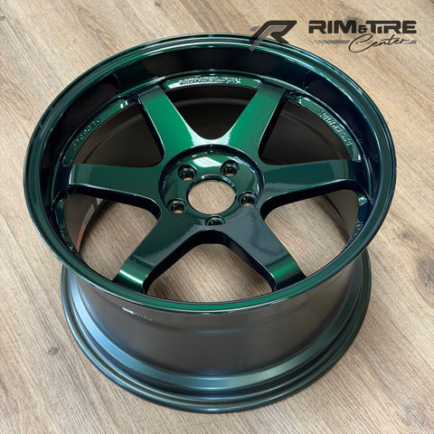 Volk Racing TE37SL 19x9.5 +22/19x10.5 +35 5x112 Racing Green (Set of 4) WVD422MPIG/WVD635MPIG