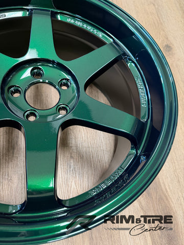 Volk Racing TE37SL 19x9.5 +22/19x10.5 +35 5x112 Racing Green (Set of 4) WVD422MPIG/WVD635MPIG