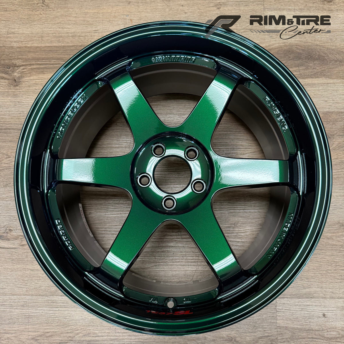 Volk Racing TE37SL 19x9.5 +22/19x10.5 +35 5x112 Racing Green (Set of 4) WVD422MPIG/WVD635MPIG