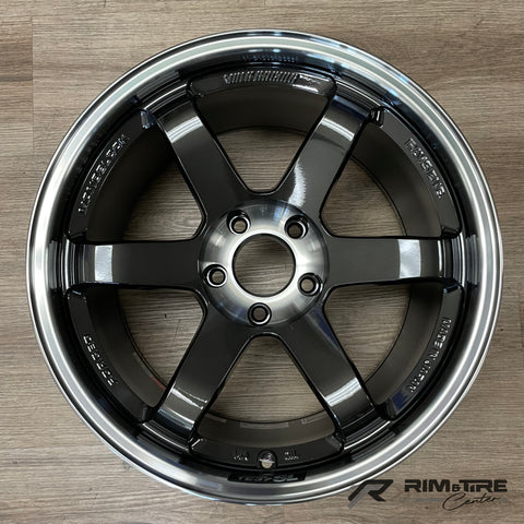 Volk Racing TE37SL 18x9.5 +22/18x10.5 +20 5x120 Pressed Double Black (Staggered Set of 4) WVDX22WDPB/WVDAC20WPDB