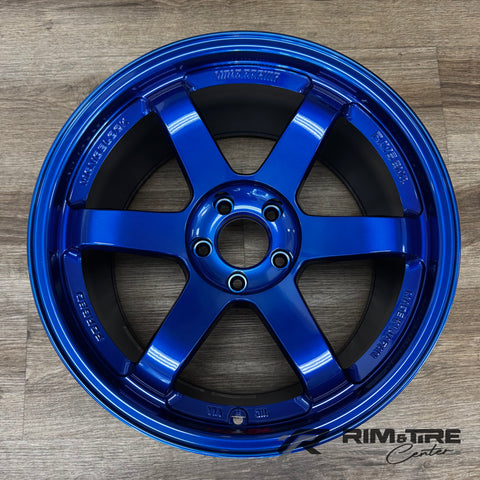 Volk Racing TE37SL 18x10.5 +22 5x114.3 Hyper Blue (Set of 4) WVDAC22EPE