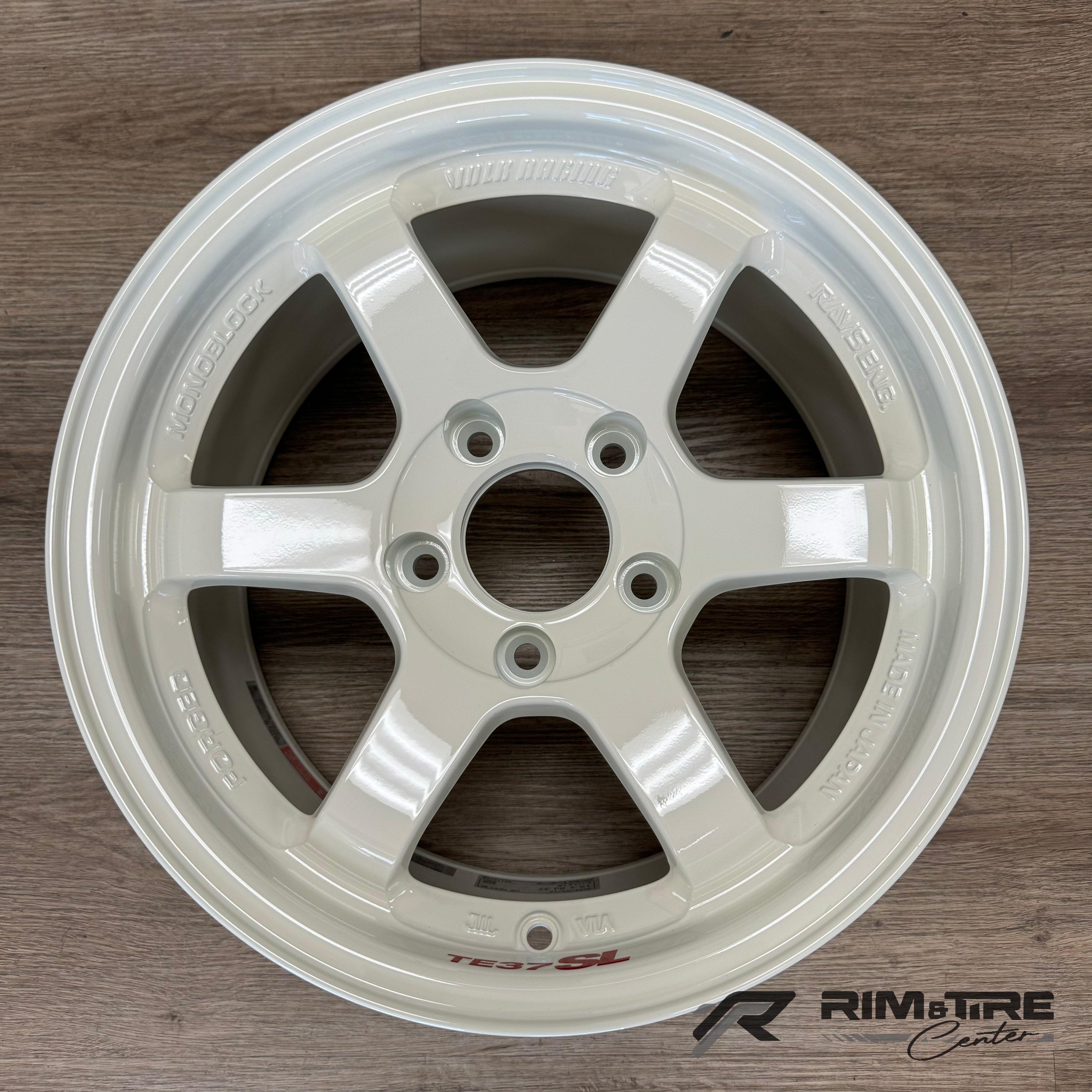 Volk Racing TE37SL 15x8 +32 5x114.3 Champ/Time Attack White (Set of 4 ...