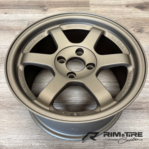 Volk Racing TE37SL 15x8 +35 4x100 Matte Gun Bronze (Set of 4) WVDE35APMZ