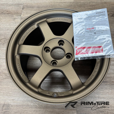Volk Racing TE37SL 15x8 +35 4x100 Matte Gun Bronze (Set of 4) WVDE35APMZ