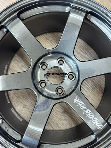 Volk TE37 Saga S-Plus 19x9.5 +25/19x10.5 +33 5x112 Diamond Dark Gunmetal (Staggered, Set of 4)