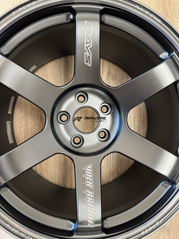 Volk TE37 Saga S-Plus Black Shadow Ltd 19x9.5 +25/19x10.5 +35 5x112 Matte Translucent Black (Staggered, Set of 4) WVDG2425MPH/WVDG2633MPH