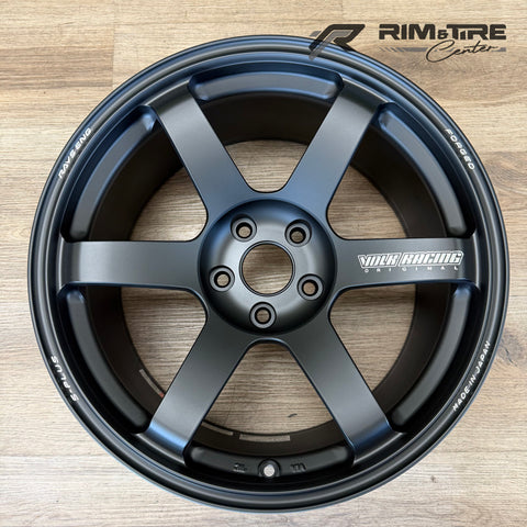 Volk Racing TE37 Saga S-Plus 18x9.5 +22 5x114.3 Matte Black(Set of 4) WVDG2X22EH