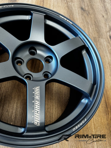 Volk Racing TE37 Saga S-Plus 18x9.5 +45 5x114.3 Matte Blue Gunmetal (Set of 4) WVDG2X45EMEG