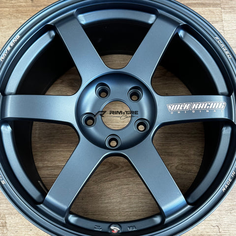Volk Racing TE37 Saga S-Plus 18x9.5 +45 5x114.3 Matte Blue Gunmetal (Set of 4) WVDG2X45EMEG