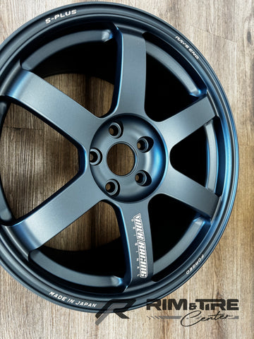 Volk Racing TE37 Saga S-Plus 18x9.5 +45 5x114.3 Matte Blue Gunmetal (Set of 4) WVDG2X45EMEG