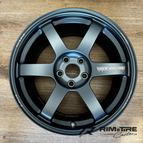 Volk Racing TE37 Saga S-Plus 18x9.5 +45 5x114.3 Matte Blue Gunmetal (Set of 4) WVDG2X45EMEG