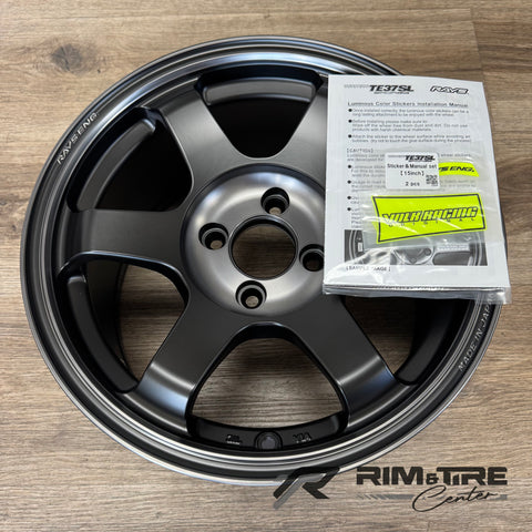 Volk Racing TE37SL Saga M-Spec 15x8 +35 4x100 Pressed Black (Set of 4) WVDGE35APB (Copy)