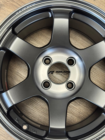 Volk Racing TE37SL Saga M-Spec 15x8 +35 4x100 Pressed Black (Set of 4) WVDGE35APB (Copy)