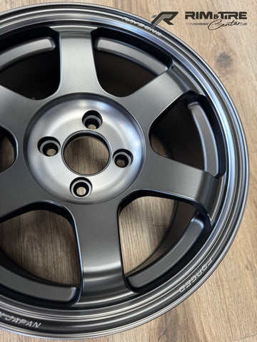 Volk Racing TE37SL Saga M-Spec 15x8 +35 4x100 Pressed Black (Set of 4) WVDGE35APB (Copy)