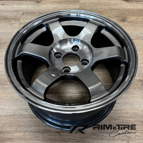 Volk Racing TE37SL Saga 15x8 +35 4x100 Pressed Graphite (Set of 4) WVDGE35EAPG