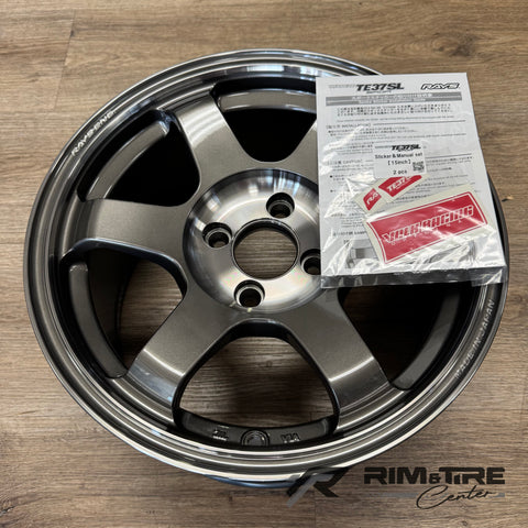 Volk Racing TE37SL Saga 15x8 +35 4x100 Pressed Graphite (Set of 4) WVDGE35EAPG