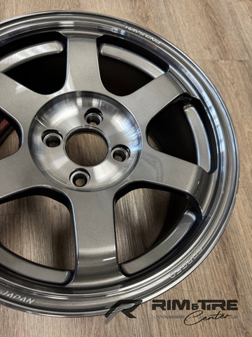 Volk Racing TE37SL Saga 15x8 +35 4x100 Pressed Graphite (Set of 4) WVDGE35EAPG
