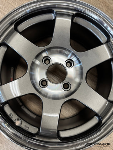Volk Racing TE37SL Saga 15x8 +35 4x100 Pressed Graphite (Set of 4) WVDGE35EAPG