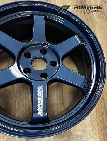 Volk Racing TE37 Ultra M-Spec 19x9.5 +22 5x114.3 Mag Blue (Set of 4) WVDU422EDM