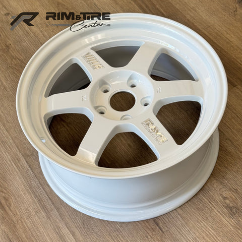 Volk TE37V 10th Anniversary 17x7.5 +30 5x114.3 Dash White (Set of 4) WVDV1N30EDW