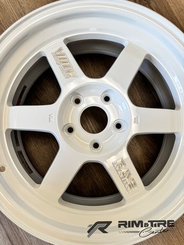 Volk TE37V 10th Anniversary 17x7.5 +30 5x114.3 Dash White (Set of 4) WVDV1N30EDW